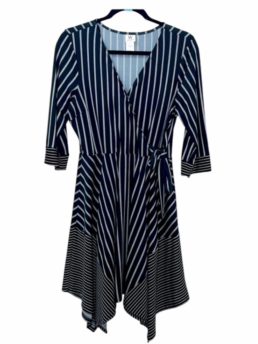 New Wrapper wrap Dress Black White Size Large